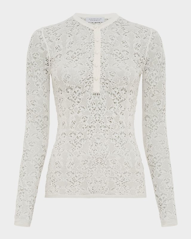 Ithaca Lace Knit Henley Sweat